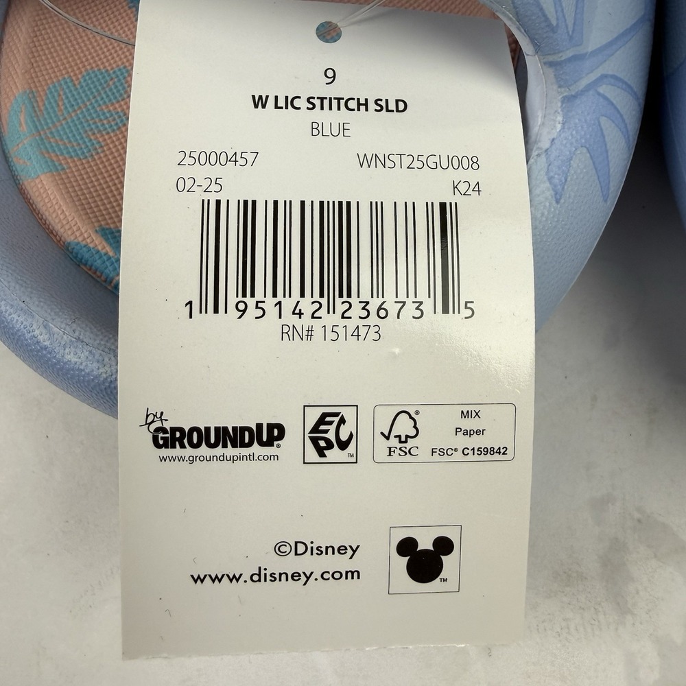 Ground Up Lilo & Stitch Slides 9 Womens Slip On Shoes Brand New With Tags - Picture 5 of 9